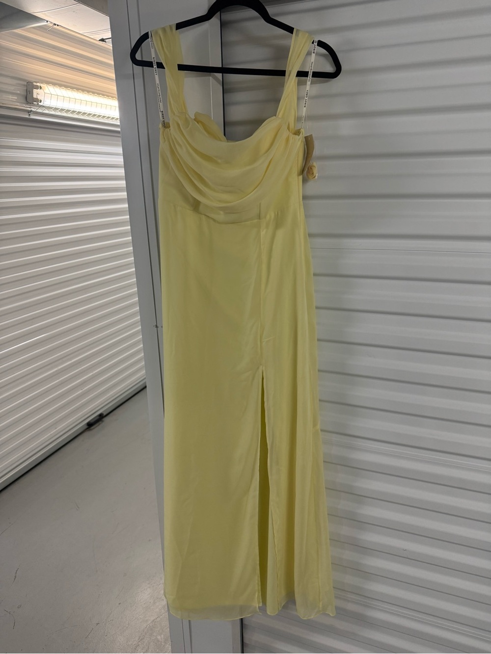 Birdy Grey Pale Yellow Chiffon Maxi Dress